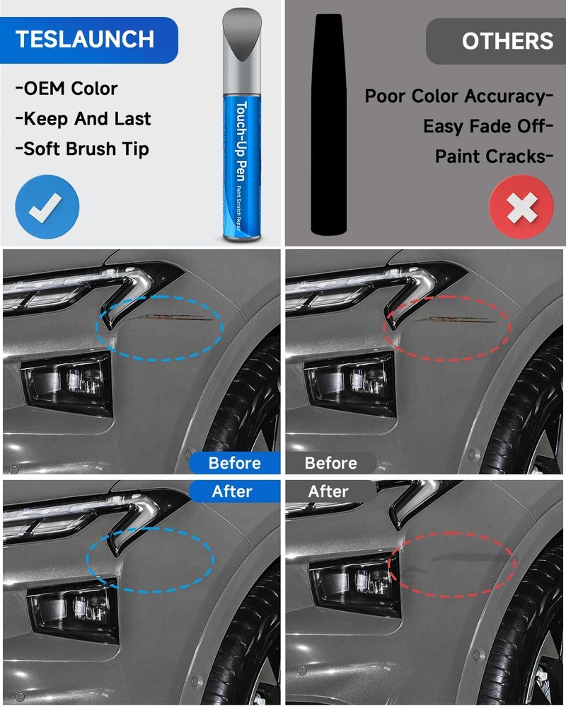 RSACET UJ Sterling Gray Metallic Touch Up Paint Compatible with Ford Exact Match Touch Up Paint Car Scratch Repair - Image 2